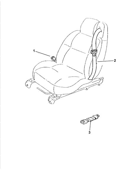 2000 Chrysler Sebring Convertible Front Seat Belt