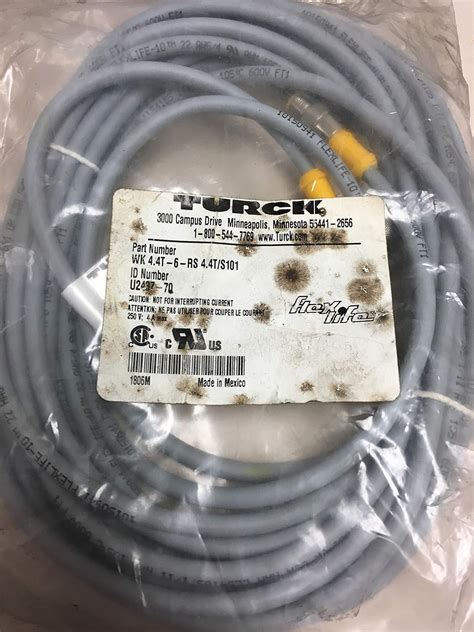 Turck WK 4 4T 6 RS 4 4T S101 M12 Eurofast Cordset Right Angle Female