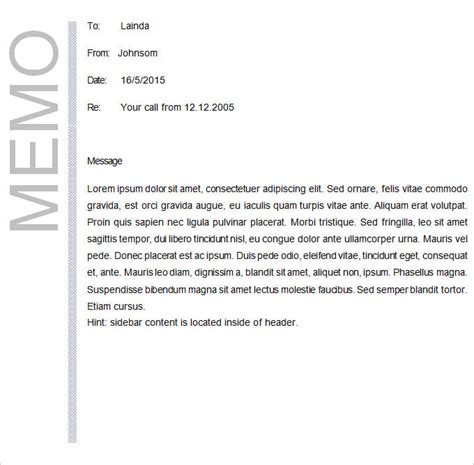 Business Memo Template - 22+ Word, PDF, Google Docs Documents Download