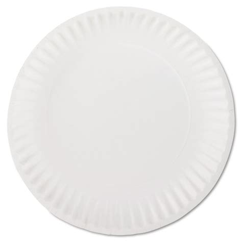 Ajm Packaging White Paper Plates 9in Diameter Pk100 10100 Zoro