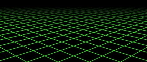 Premium Vector | Neon green diagonal wireframe grid fading checkered tile floor landscape ...