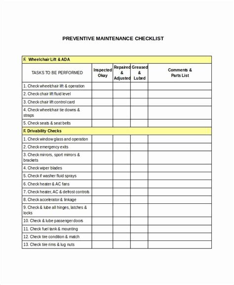 Building Maintenance Plan Template ~ Excel Templates