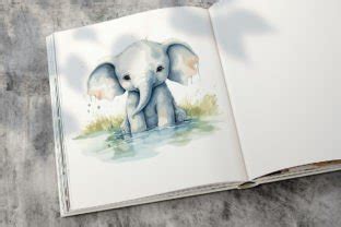 Cute Elephant Watercolor Clipart Graphic By ArtCursor Creative Fabrica