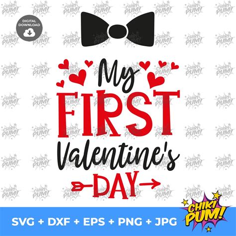 My First Valentines Day For Boys Svg • Baby 1st Valentine Svg Design