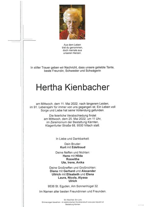 Parte F R Hertha Kienbacher Pax Requiem