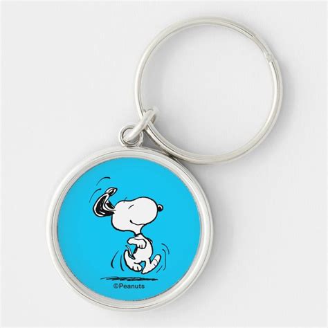 Peanuts Snoopy Happy Dance Keychain Zazzle