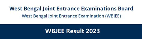 Wbjee Result 2023 Link [ Out ] Rank Card Download