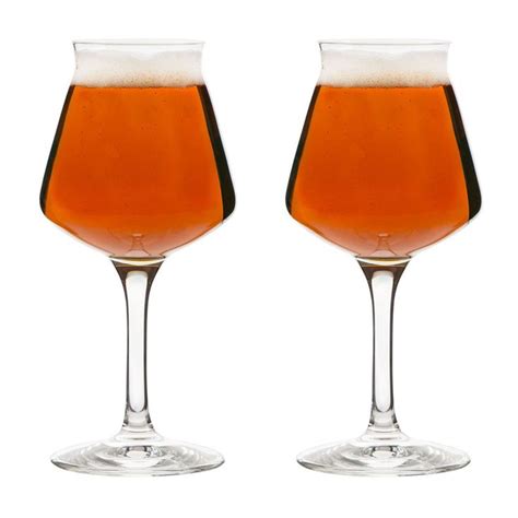 Rastal Teku Stemmed Beer Glasses 2 Pack 14 2 Oz Craft Beer Glass Beer Aroma Beer Glass Set