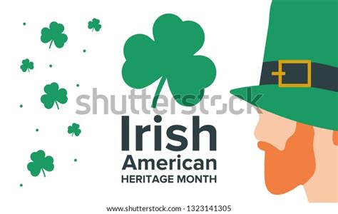 Irish American Heritage Month Annual Celebrated All Stock Vector Royalty Free 1323141305