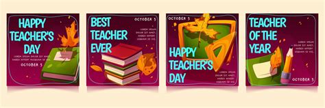 Set of Teachers Day banner templates vector 16264326 Vector Art at Vecteezy