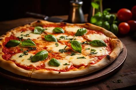 Premium AI Image Traditional Italian Pizza Margherita