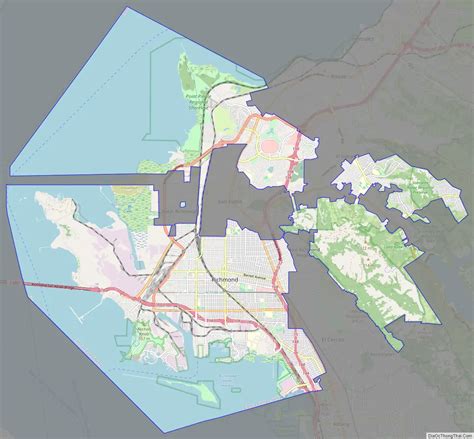 Map of Richmond city, California - Thong Thai Real