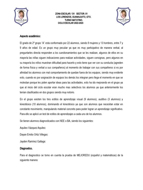 Diagnostico Del Grupo Pdf