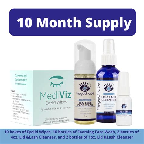 10 Month Supply Eyelid Wipes Tea Tree Face Wash Lid And Lash Cleanser Eye Love