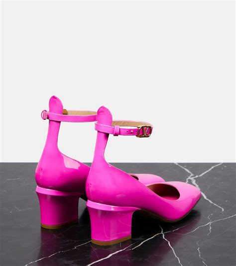 Tan Go Patent Leather Pumps In Pink Valentino Garavani Mytheresa