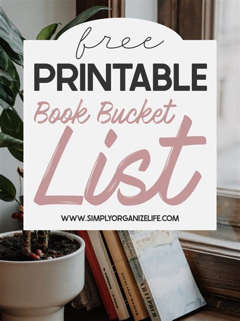 Free Printable Book Bucket List Template Simply Organize Life