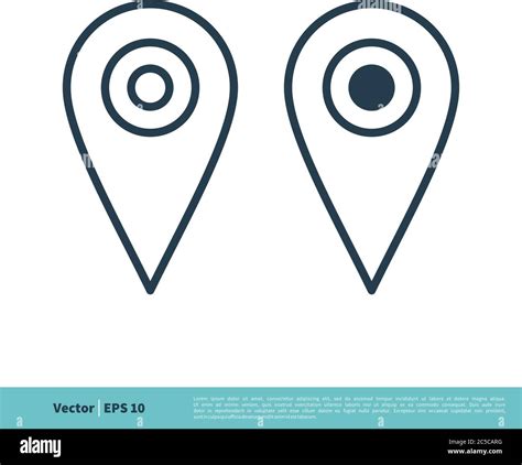 Point Map Pin Locate Icon Vector Logo Template Illustration Design