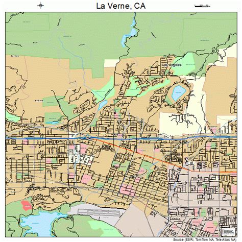 La Verne California Street Map 0640830