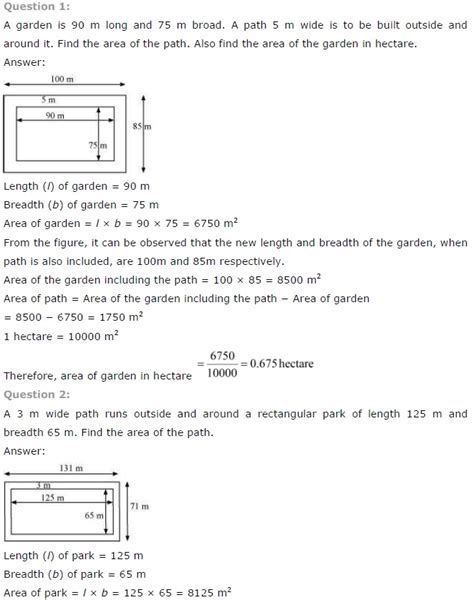 Ncert Solutions For Class 7 Maths Chapter 11 Perimeter And Area