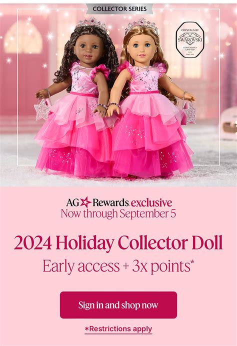 American Girl Pink Stardust Holiday Dolls Now Available To All AG