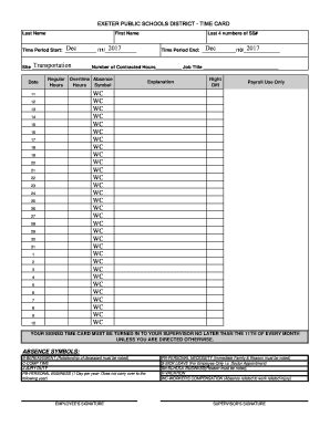 Fillable Online Last Name First Name Explanation Night Payroll Use Only