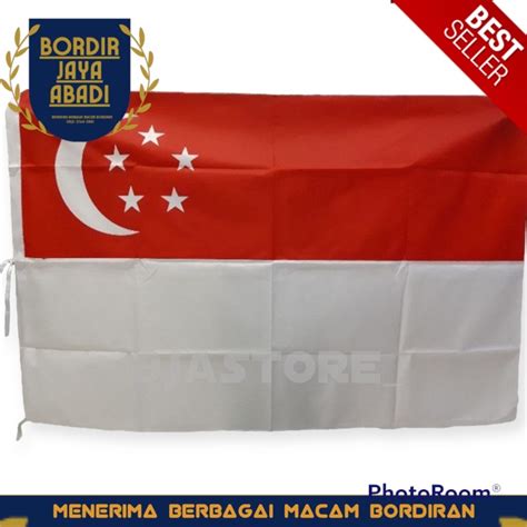 Jual Bendera Negara Singapur 90x135 Cm Shopee Indonesia