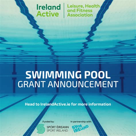 Swimming Pool Grant Announcement Ireland Active