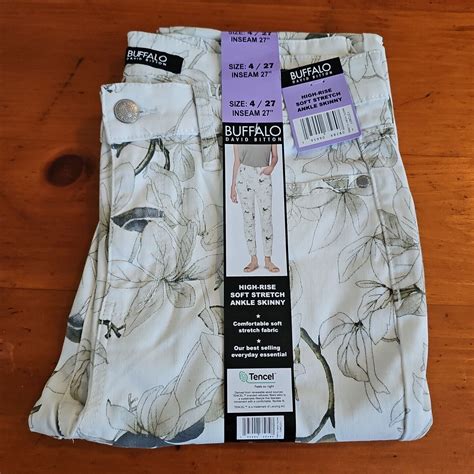 Buffalo David Bitton Women S Havana Skinny Jean Lv White Ivory Floral