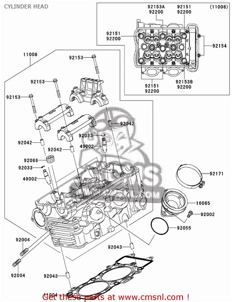 Kawasaki Er Caf Er N Europe Middle East Africa Uk Cylinder Head