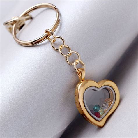 New Floating Locket Keychains Mm Living Memory Fur Key Chains