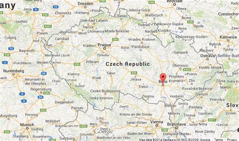 Brno on Map of Czech Republic