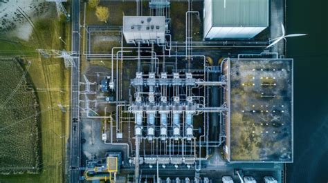 Premium Photo Aerial View Of Industrial Power Plant With Electrical