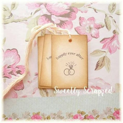 Items similar to Happily Ever After Tags, with silver bling, wedding ...