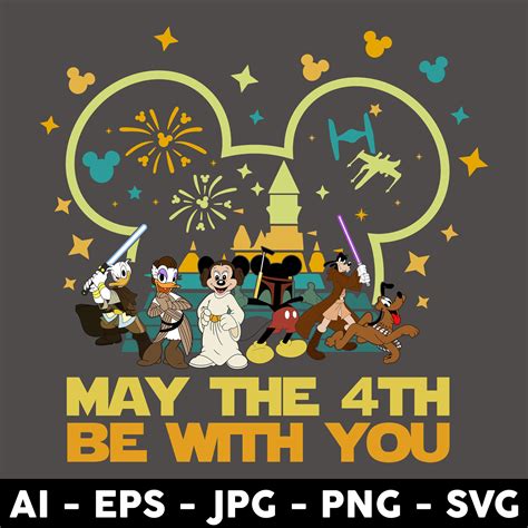 May The 4Th Be With You Svg Star Wars Svg Mickey Mouse Svg Inspire