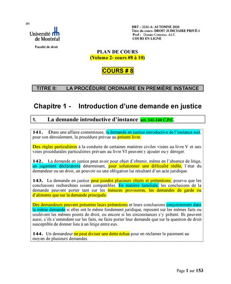 Cours Aut Centamo Donato Drt Facult De Droit Drt