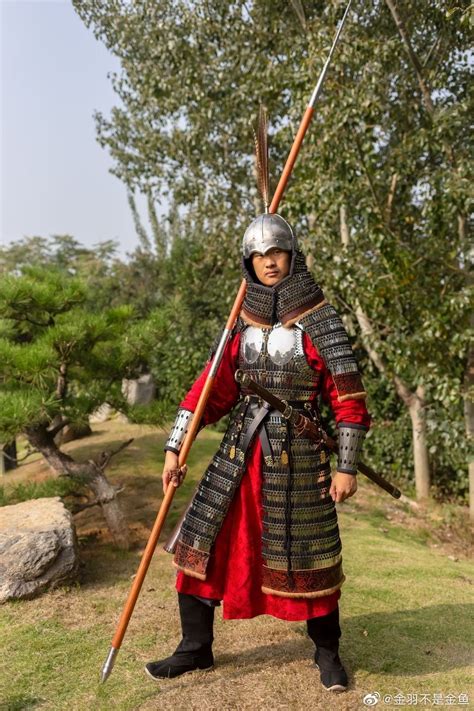 Chinese Tang Dynasty Warrior In Heavy Lamellar Armor Chinese Armor