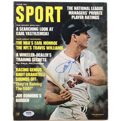 Carl Yastrzemski Signed 1968 Baseball Magazine Psa Pristine Auction