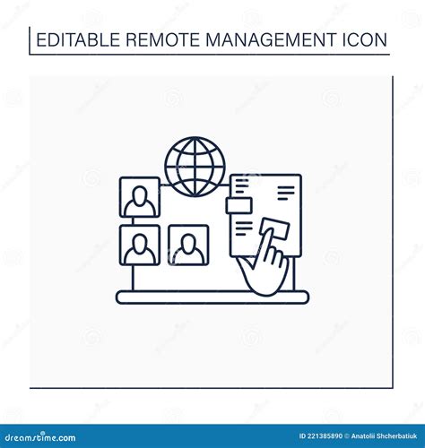 Interactive Documents Line Icon Stock Vector - Illustration of