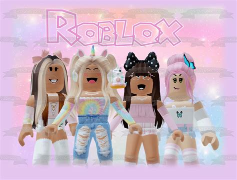 Roblox Girls Unicorn Squad Edible Cake Topper Image ABPID56529 – A ...