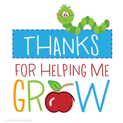 Thanks For Helping Me Grow Teacher Appreciation Printable Lauren