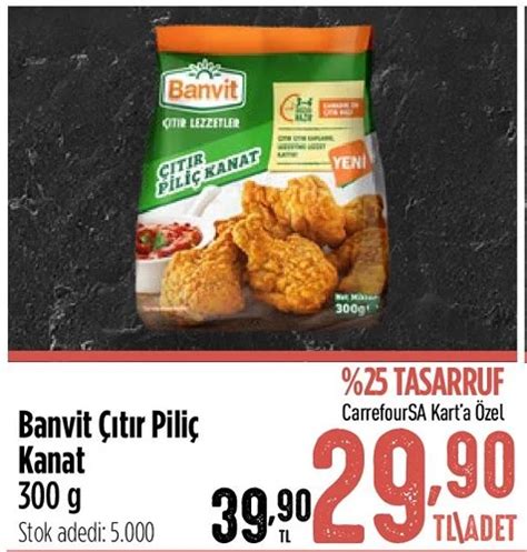 Banvit Çıtır Piliç Kanat 300 g İndirimde Market