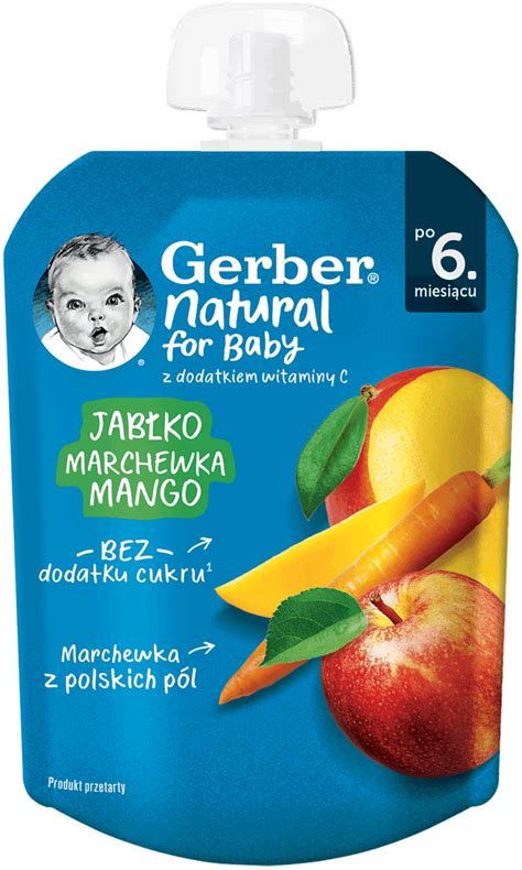 NESTLÉ GERBER jabłko marchew mango tubka po 6 miesiącu 80 g