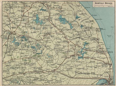 Norfolk Broads Great Yarmouth Caister Winterton Wroxham 1939 Old