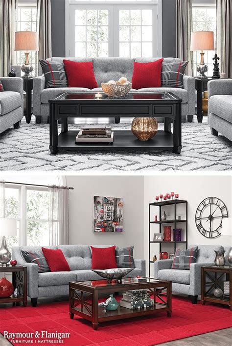 Red Black And Grey Living Room Ideas Decorating A Living Room With