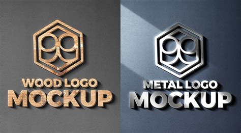 Free 2962 Metal Branding Logo Mockup Yellowimages Mockups