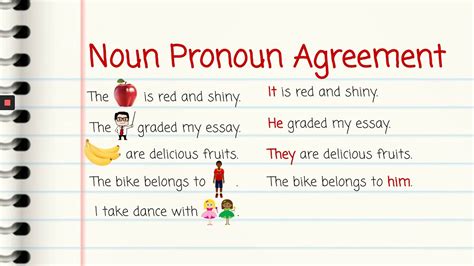 Noun And Pronoun Agreement