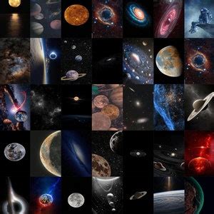 Astronomy Wall Collage Kit Cosmos Aesthetic Photo Collage Prints Space