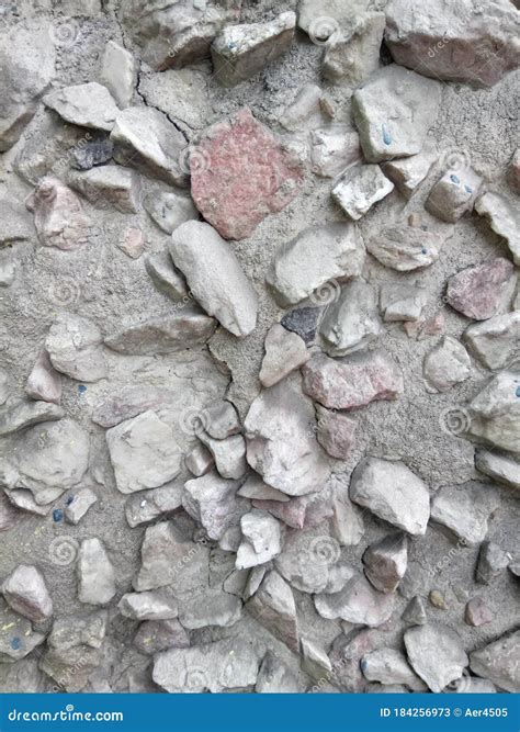 The Texture of the Wall is Made of Gray Rubble Stock Image - Image of ...