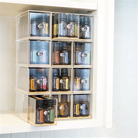 Four Drawer Essential Oil Tower Essential Oil Storage Essential Oil Rack Oil Storage