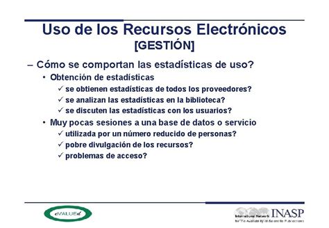 Monitoreo Y Evaluacin Del Uso De Recursos Electrnicos